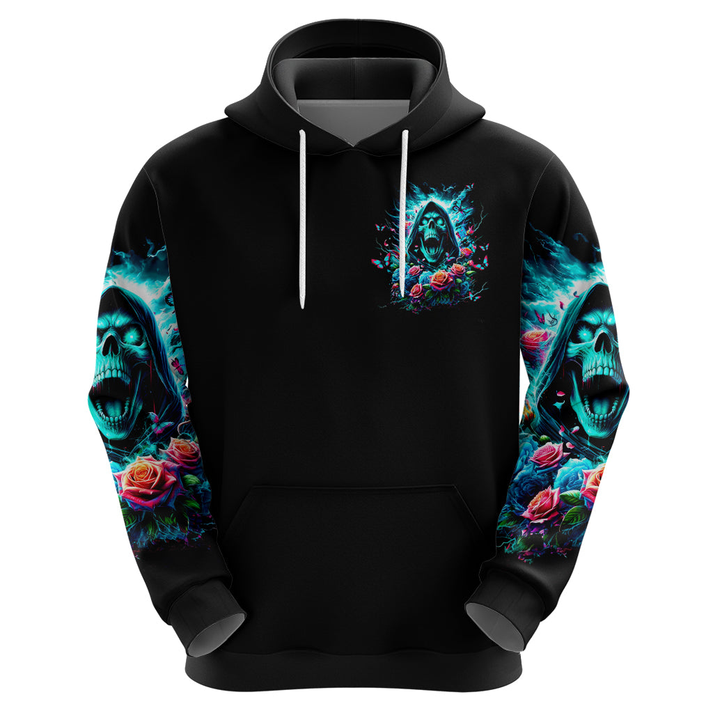 Rose Skull Zip Hoodie She Whispered Back Iam The Storm