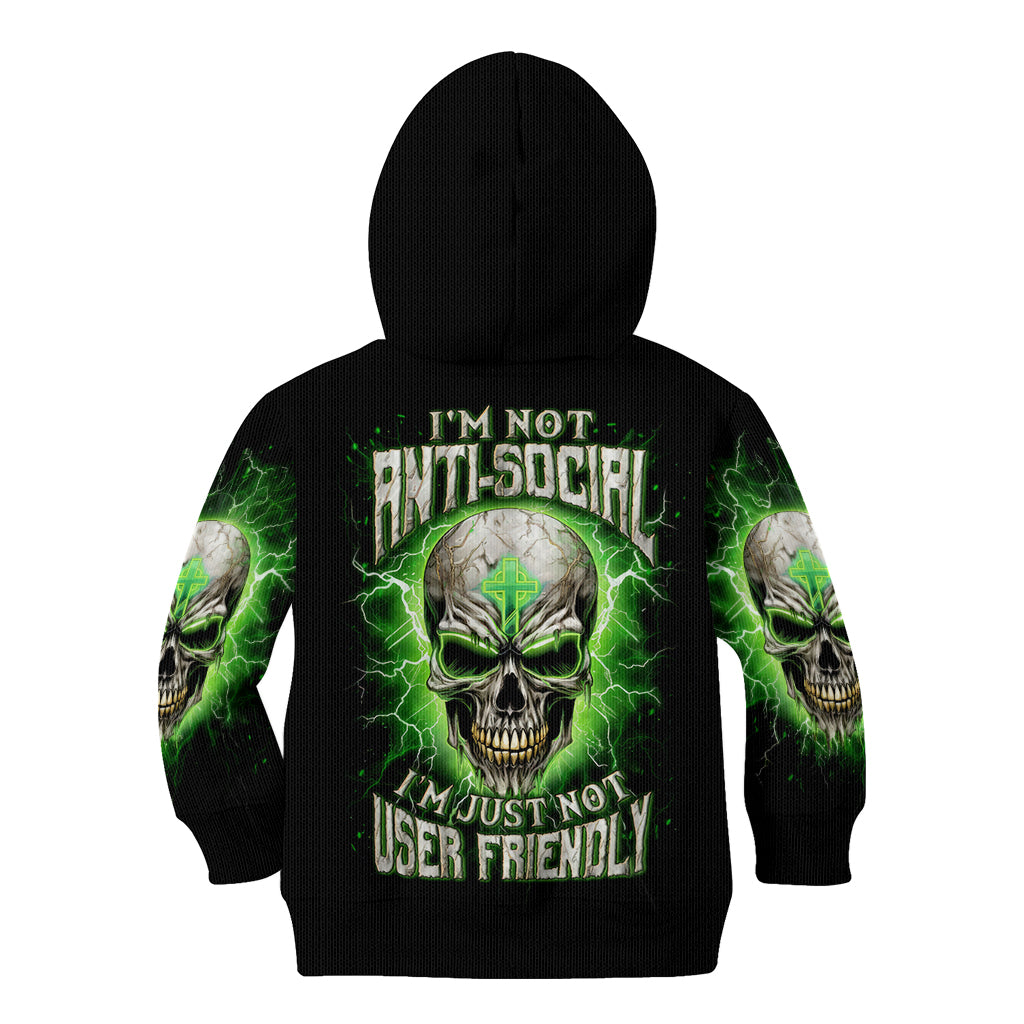Thunder Skull Kid Hoodie I'm Not Anti-Social I Must Not User Friendly