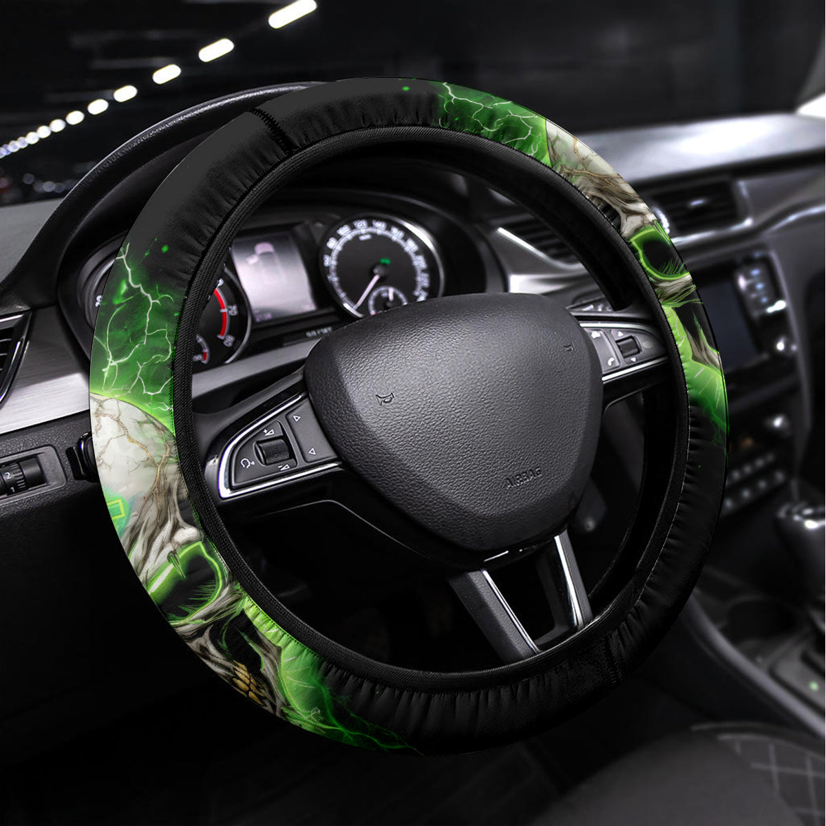 Thunder Skull Steering Wheel Cover I'm Not Anti-Social I Must Not User Friendly