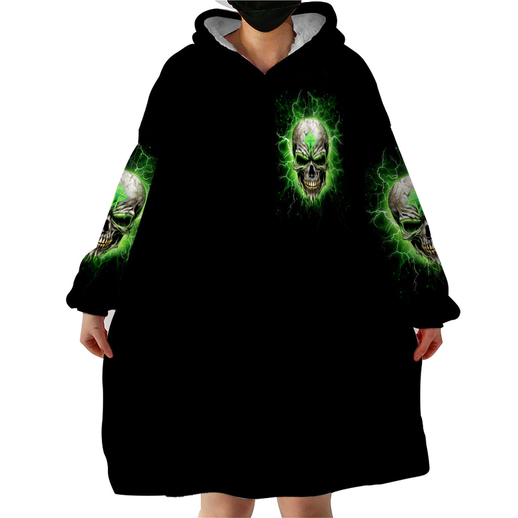 Thunder Skull Wearable Blanket Hoodie I'm Not Anti-Social I Must Not User Friendly