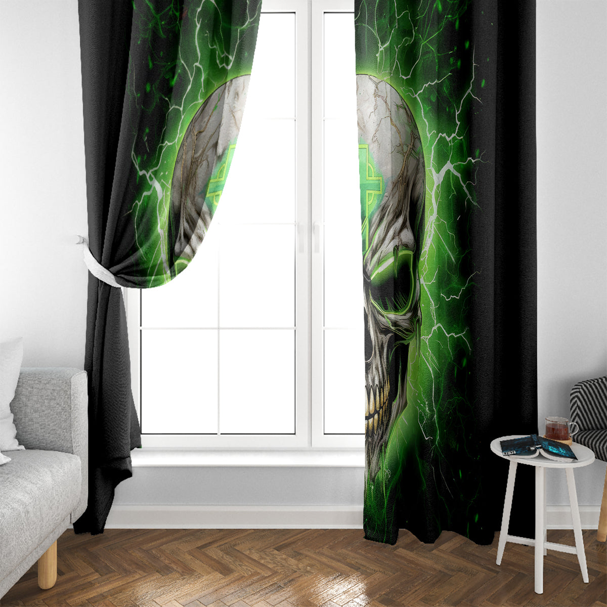 Thunder Skull Window Curtain I'm Not Anti-Social I Must Not User Friendly