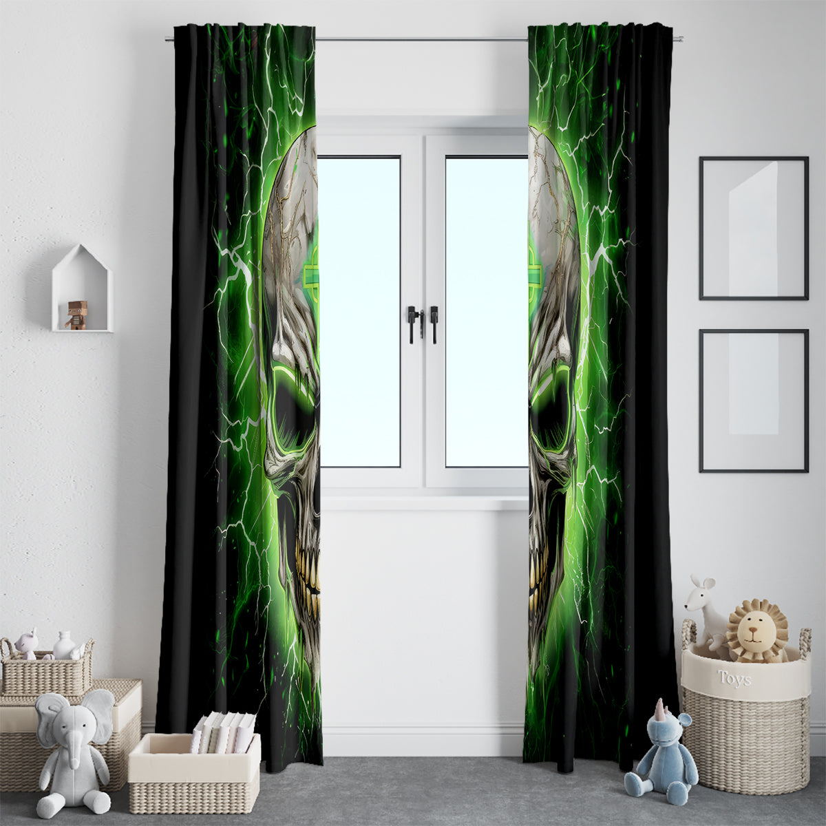 Thunder Skull Window Curtain I'm Not Anti-Social I Must Not User Friendly