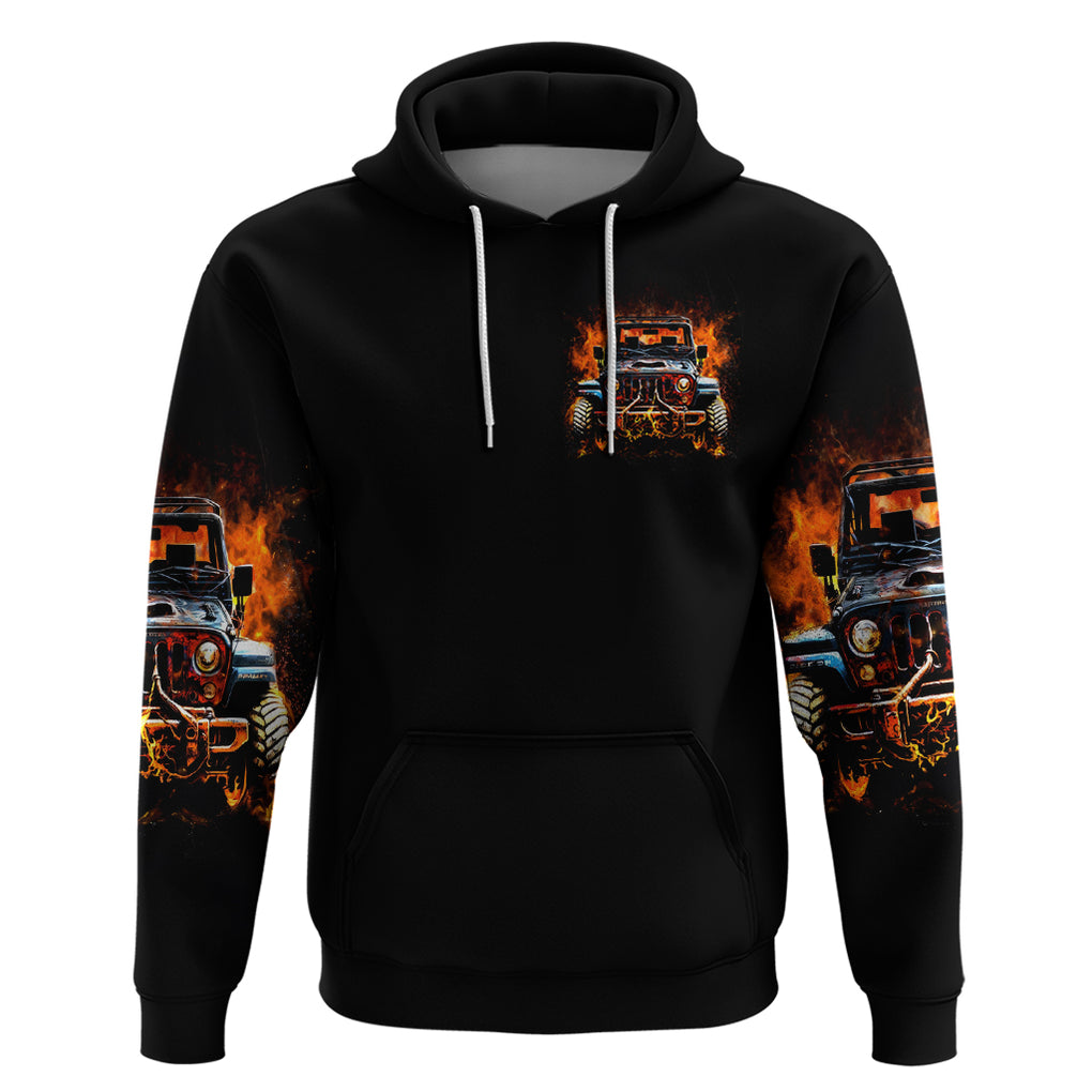 Flame Jeep Hoodie I'm The Black Jeep Of The Family
