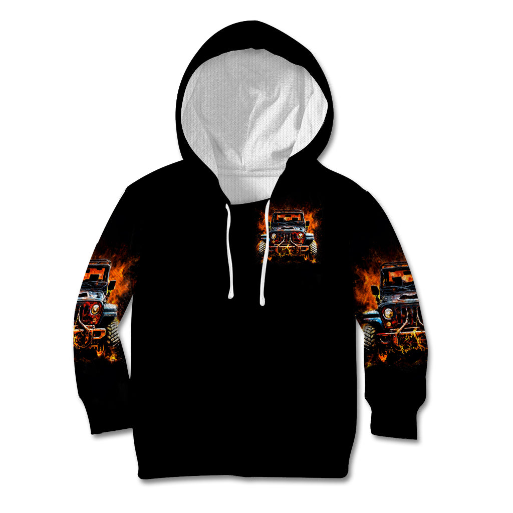 Flame Jeep Kid Hoodie I'm The Black Jeep Of The Family