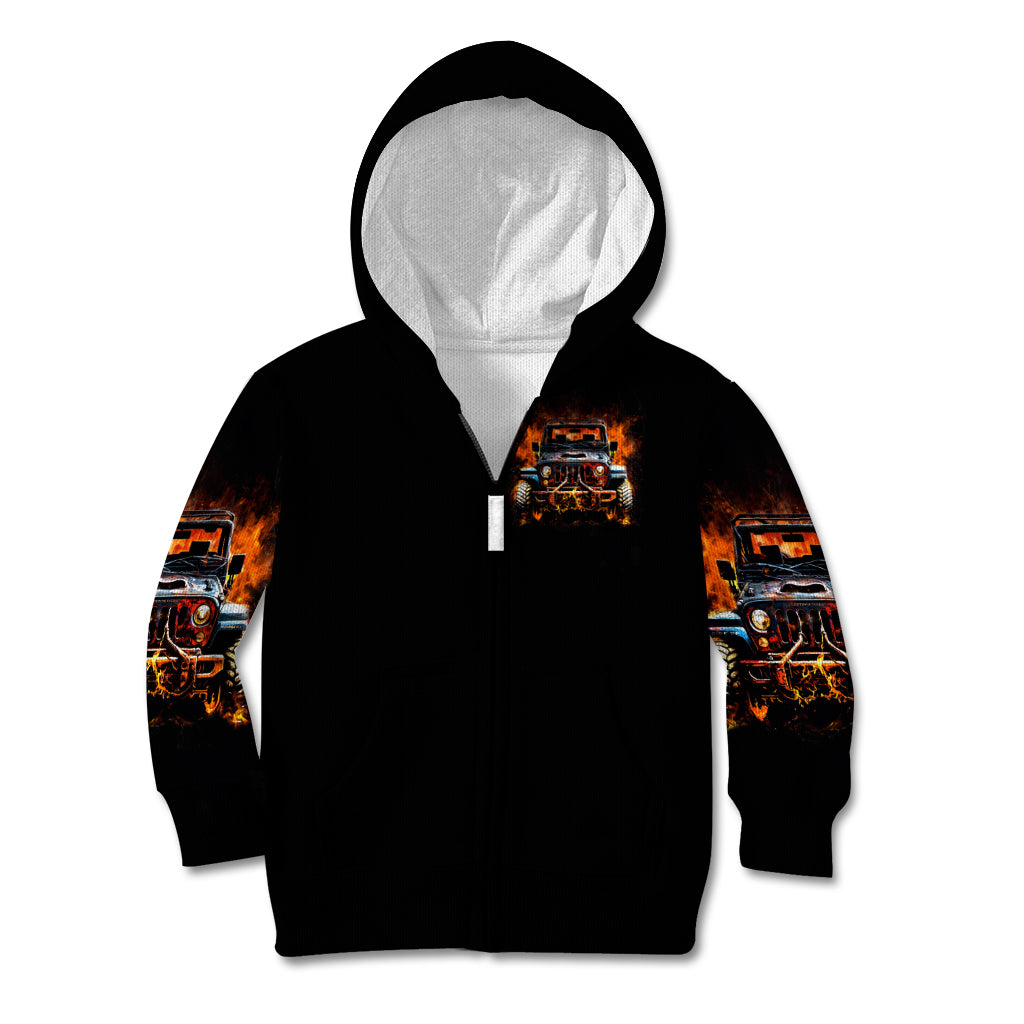 Flame Jeep Kid Hoodie I'm The Black Jeep Of The Family