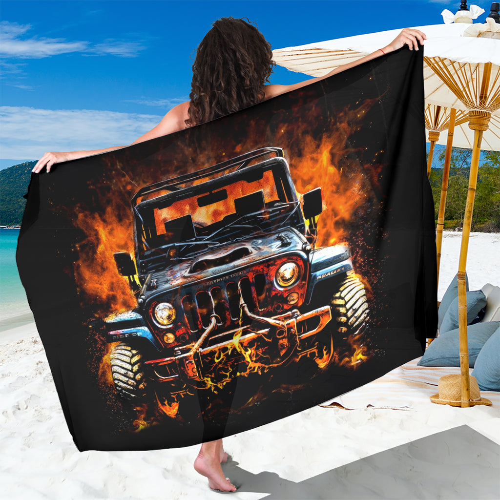 Flame Jeep Sarong I'm The Black Jeep Of The Family