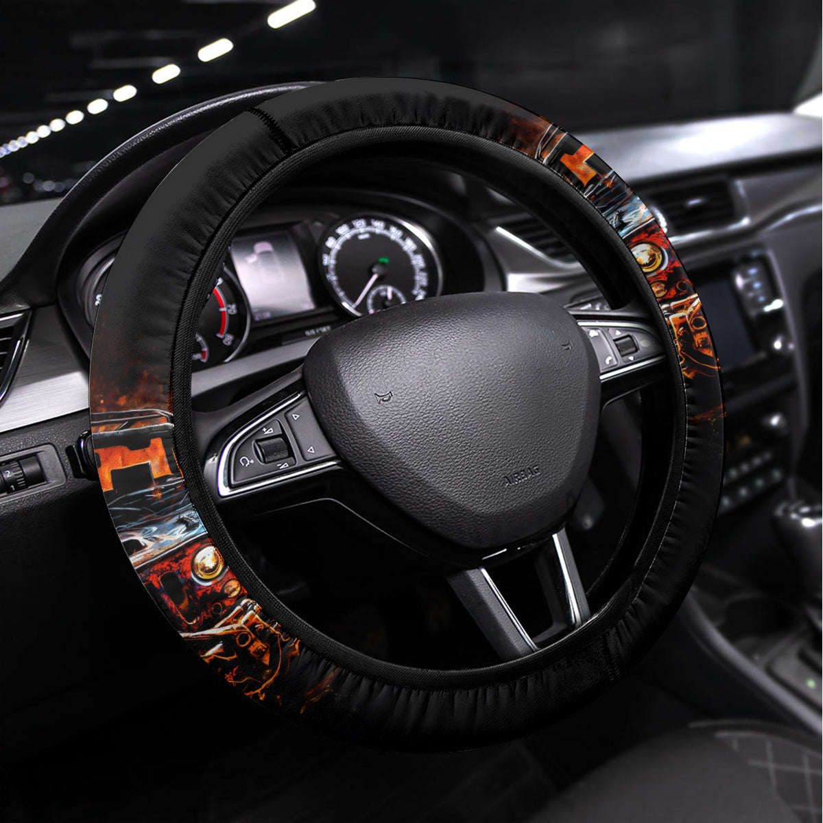 Flame Jeep Steering Wheel Cover I'm The Black Jeep Of The Family