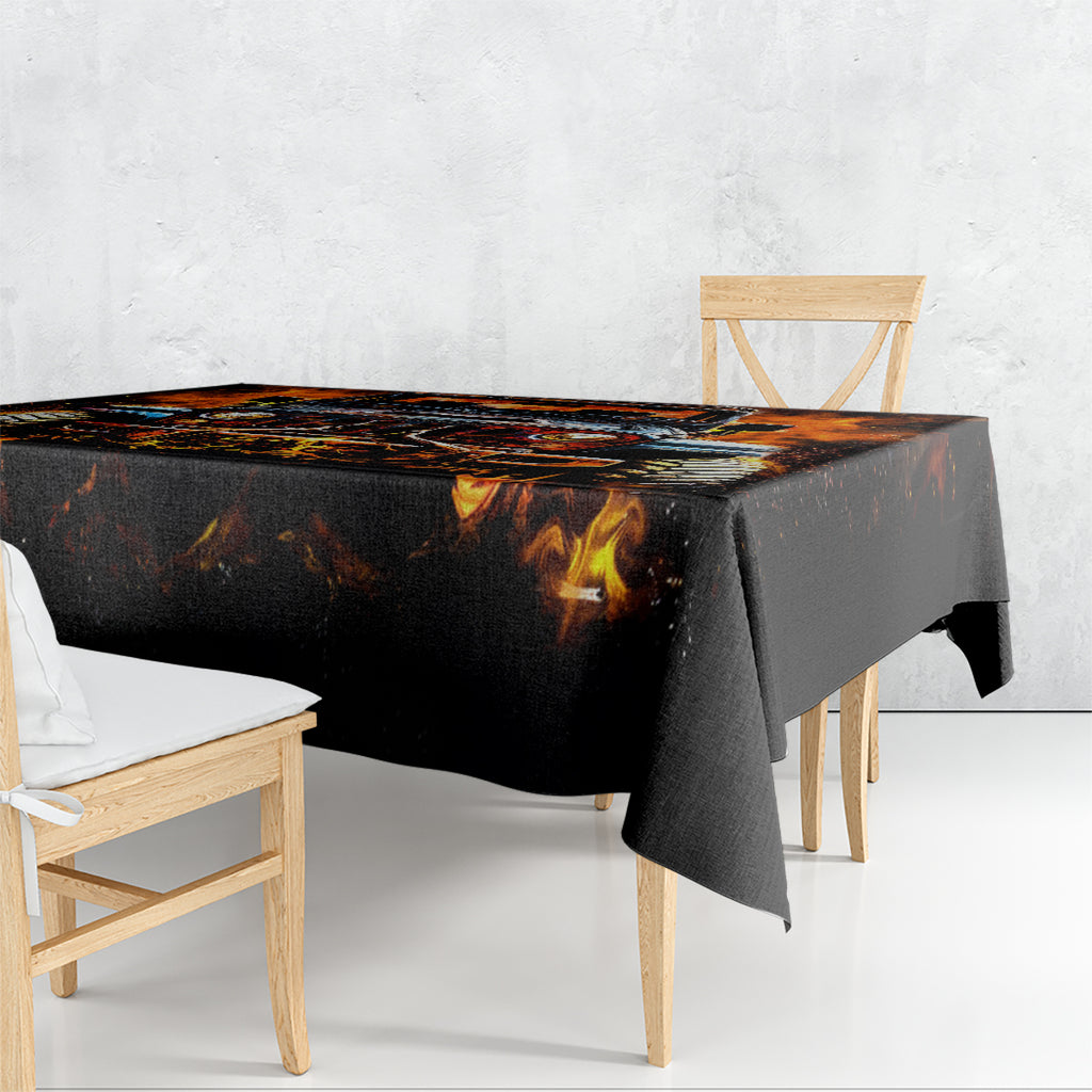 Flame Jeep Tablecloth I'm The Black Jeep Of The Family