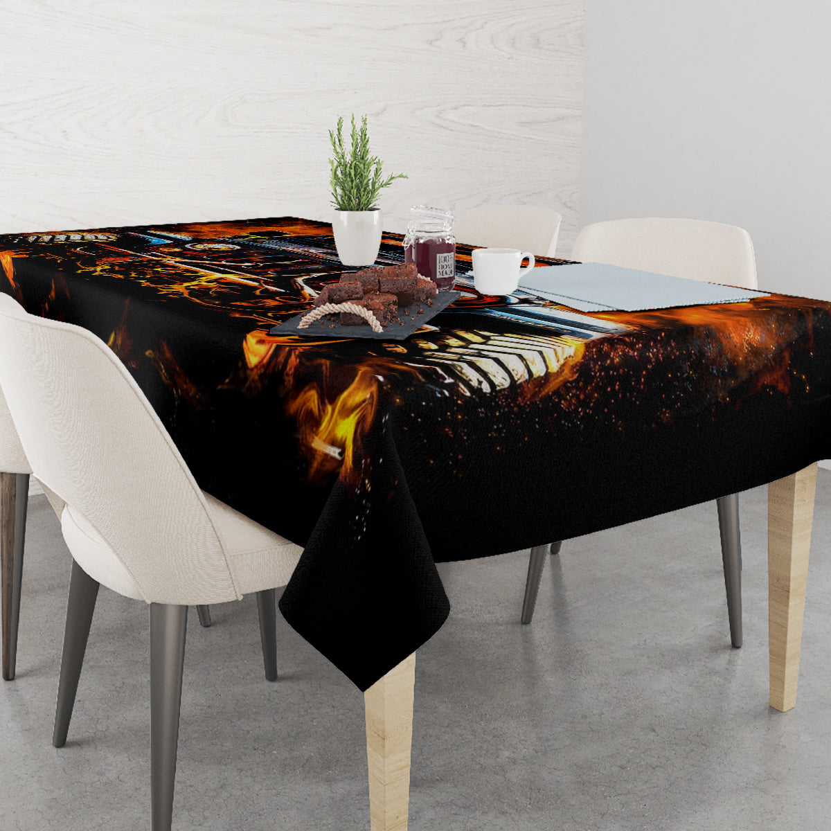 Flame Jeep Tablecloth I'm The Black Jeep Of The Family