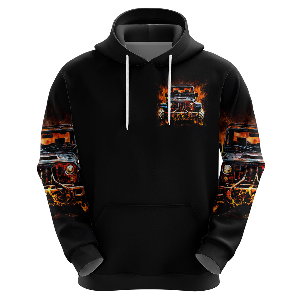 Flame Jeep Zip Hoodie I'm The Black Jeep Of The Family