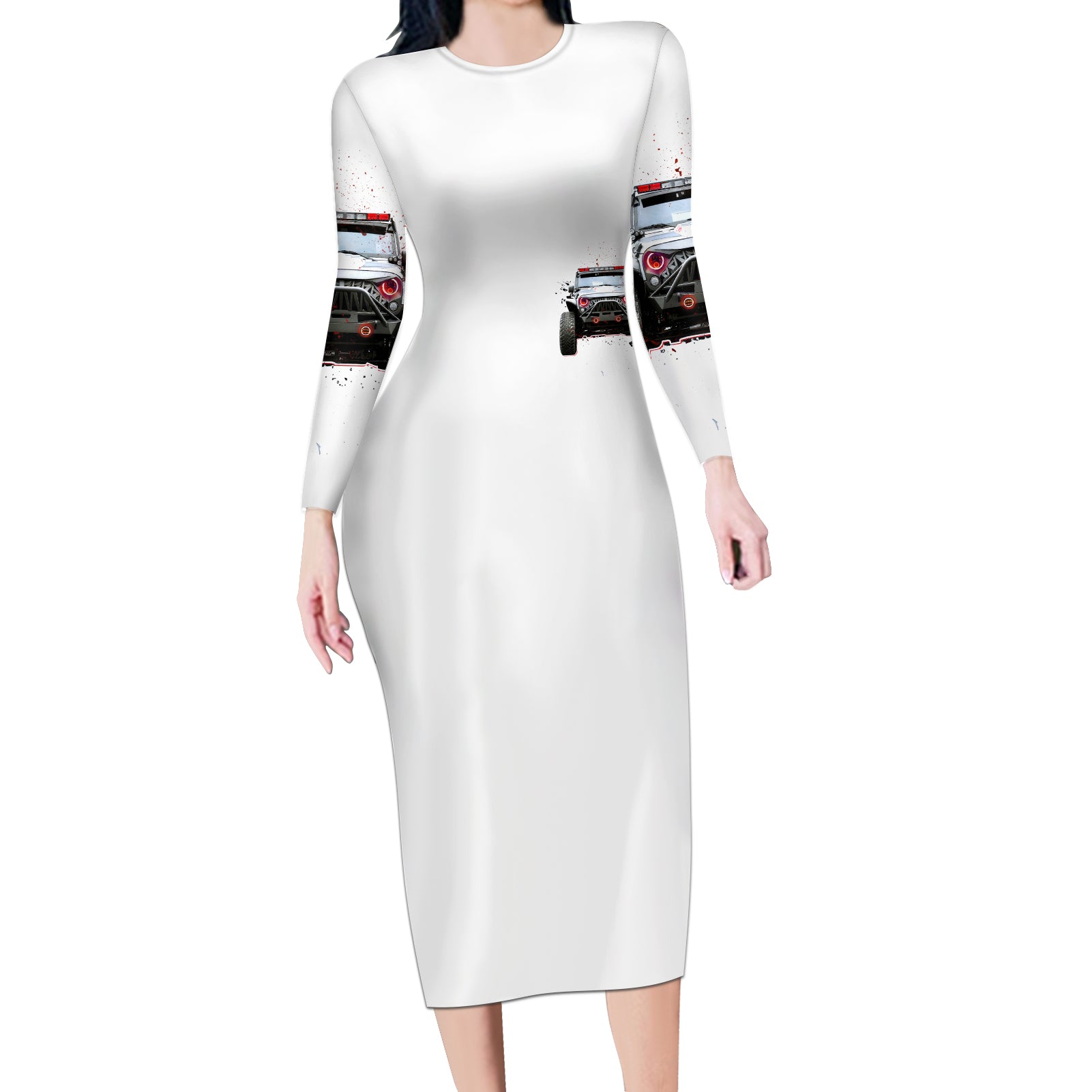Black Jeep Long Sleeve Bodycon Dress I'm The Black Jeep Of The Family