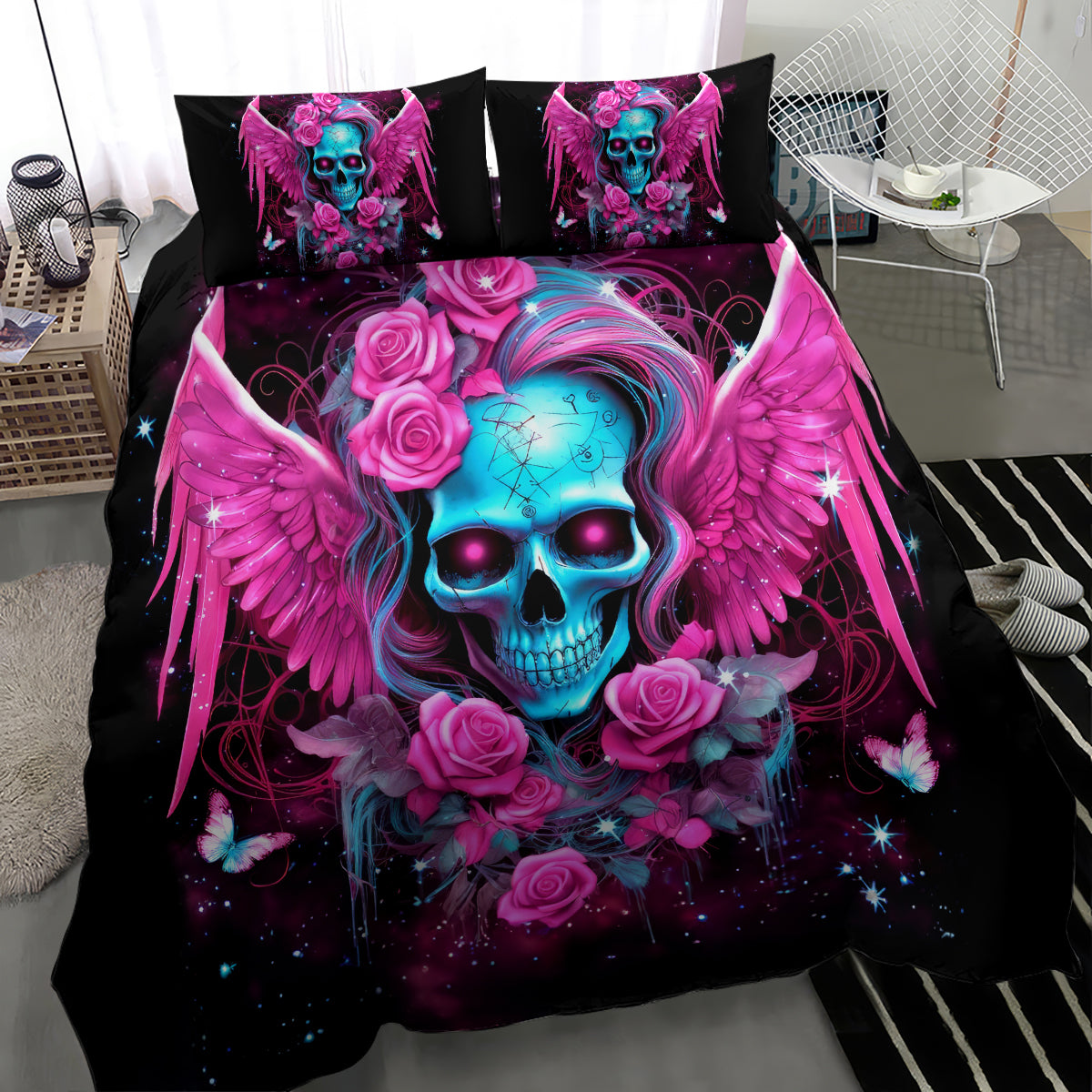 Skull Lady Bedding Set In My Next Life I Want To Be The Karma Fairy