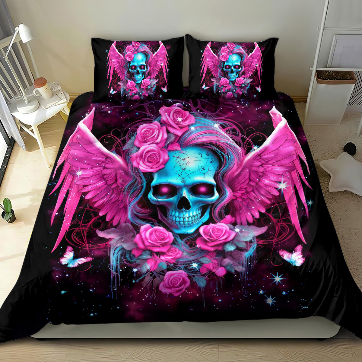 Skull Lady Bedding Set In My Next Life I Want To Be The Karma Fairy