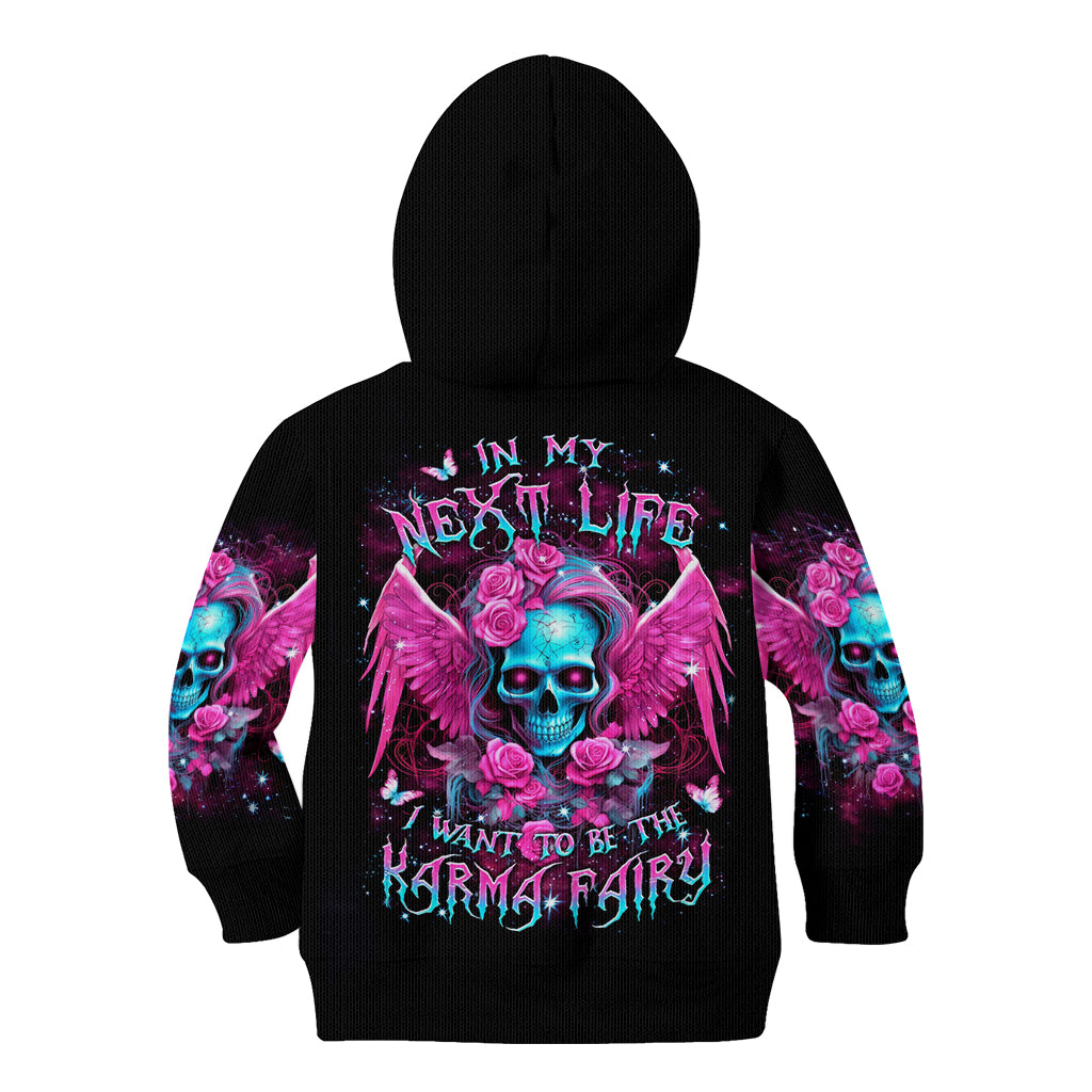 Skull Lady Kid Hoodie In My Next Life I Want To Be The Karma Fairy