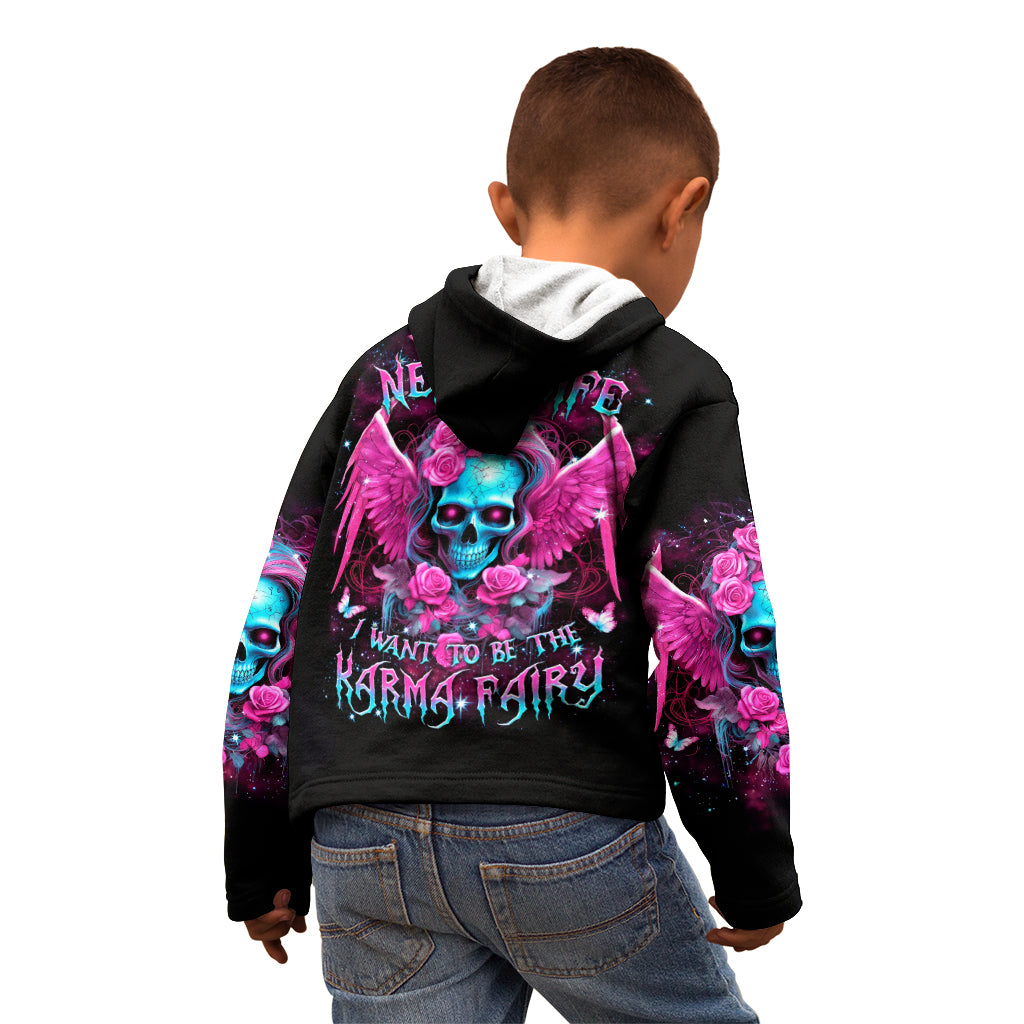 Skull Lady Kid Hoodie In My Next Life I Want To Be The Karma Fairy