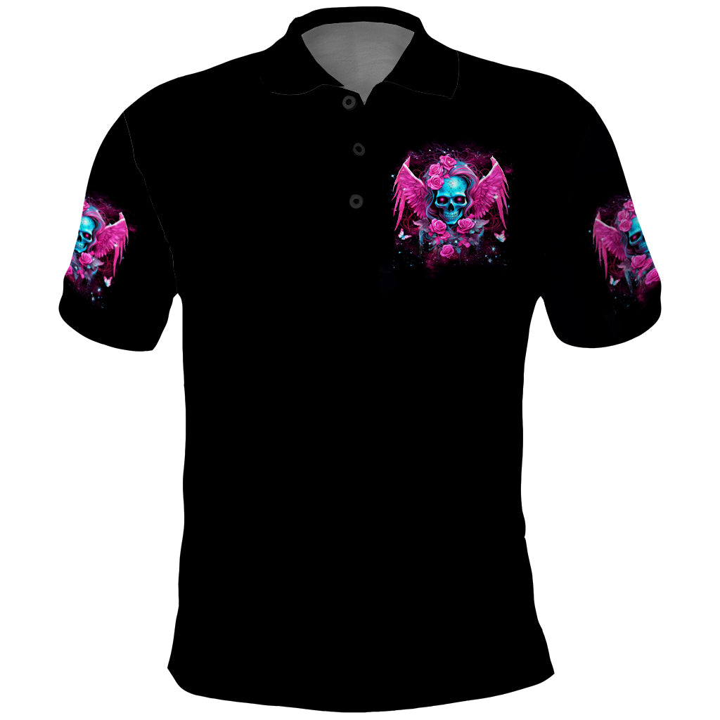 Skull Lady Polo Shirt In My Next Life I Want To Be The Karma Fairy
