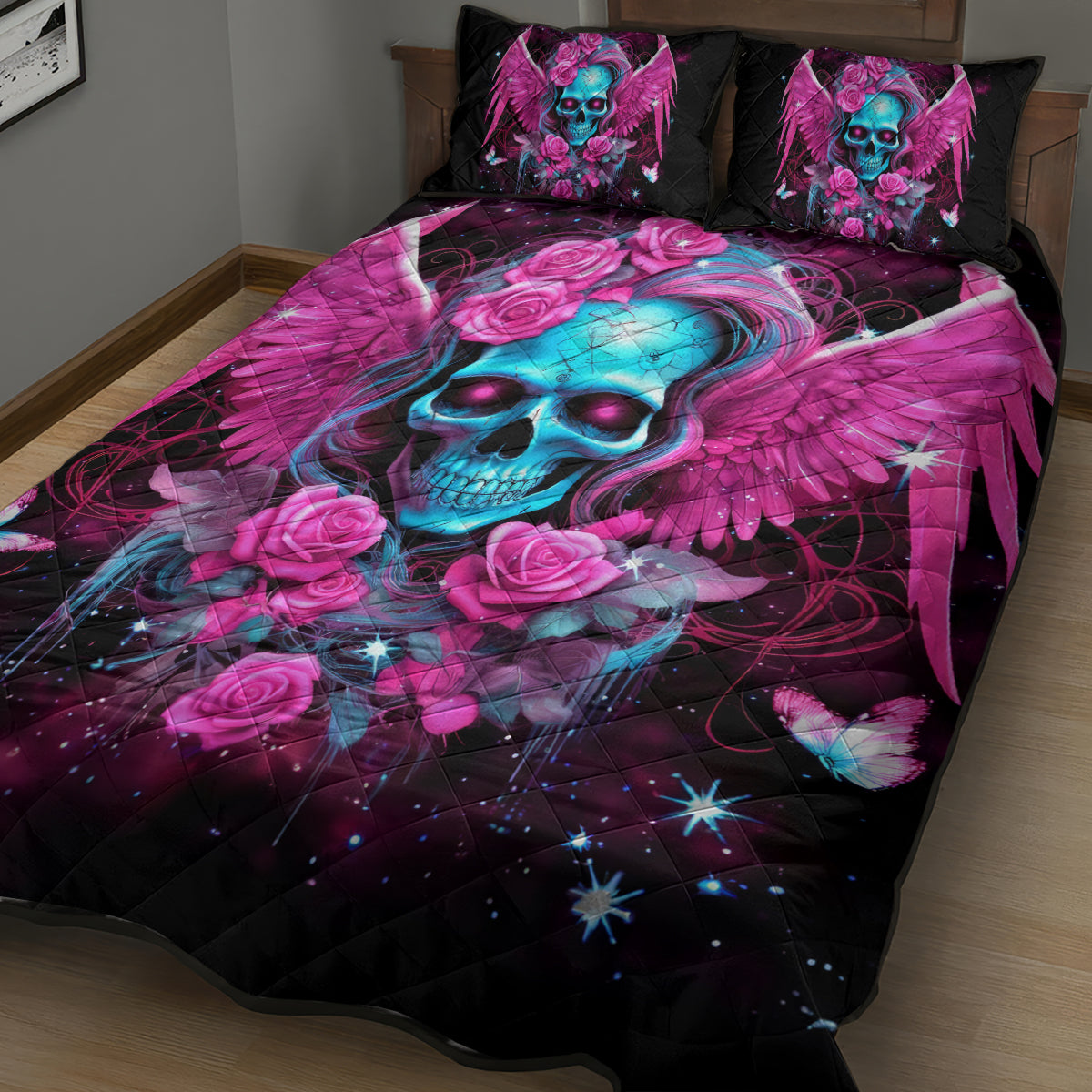 Skull Lady Quilt Bed Set In My Next Life I Want To Be The Karma Fairy