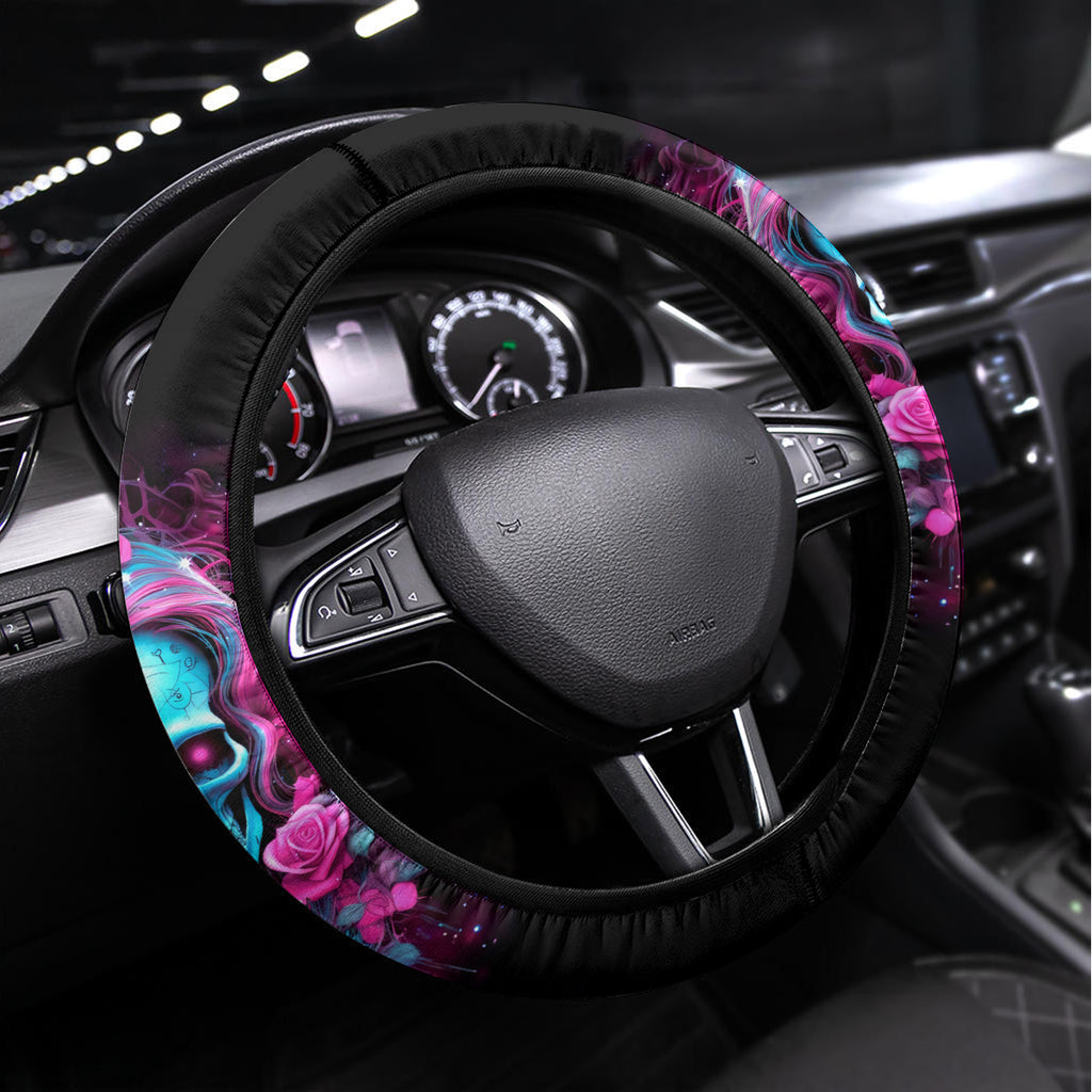 Skull Lady Steering Wheel Cover In My Next Life I Want To Be The Karma Fairy