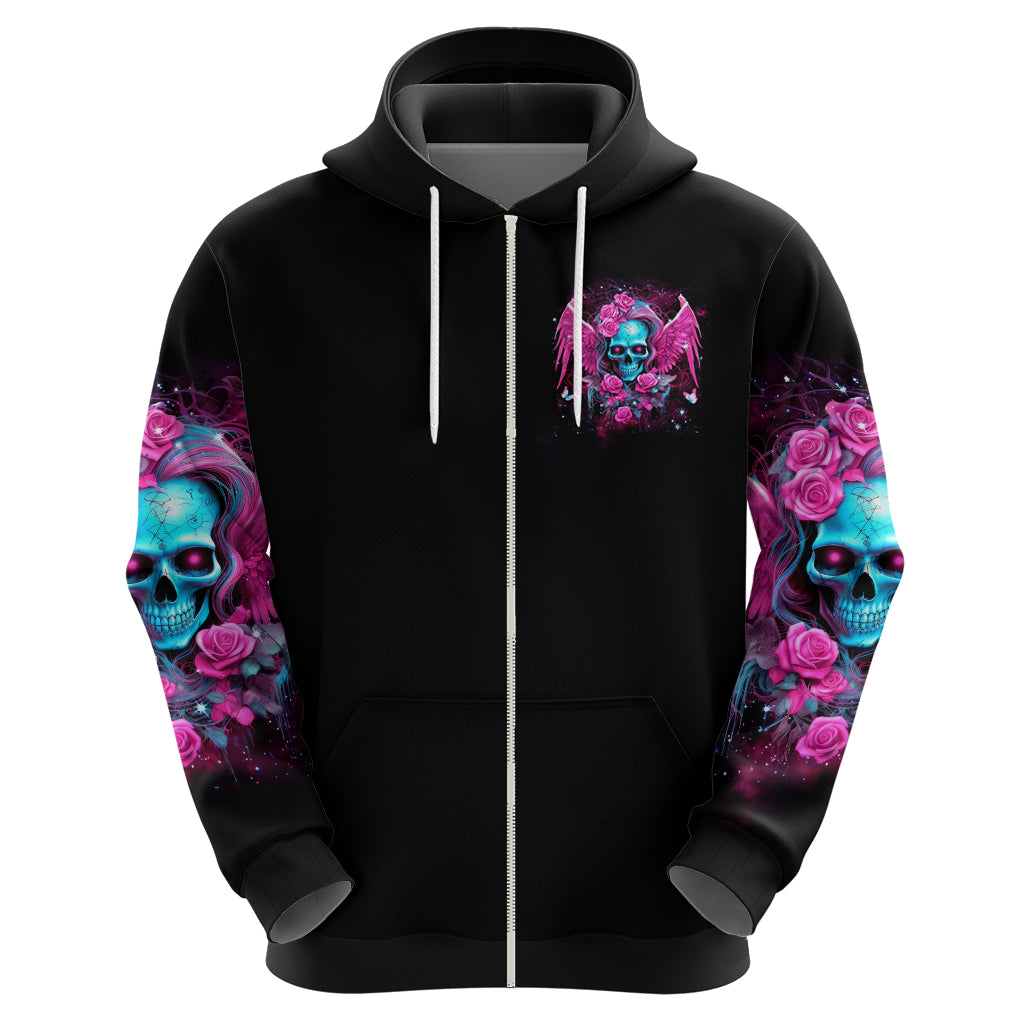 Skull Lady Zip Hoodie In My Next Life I Want To Be The Karma Fairy