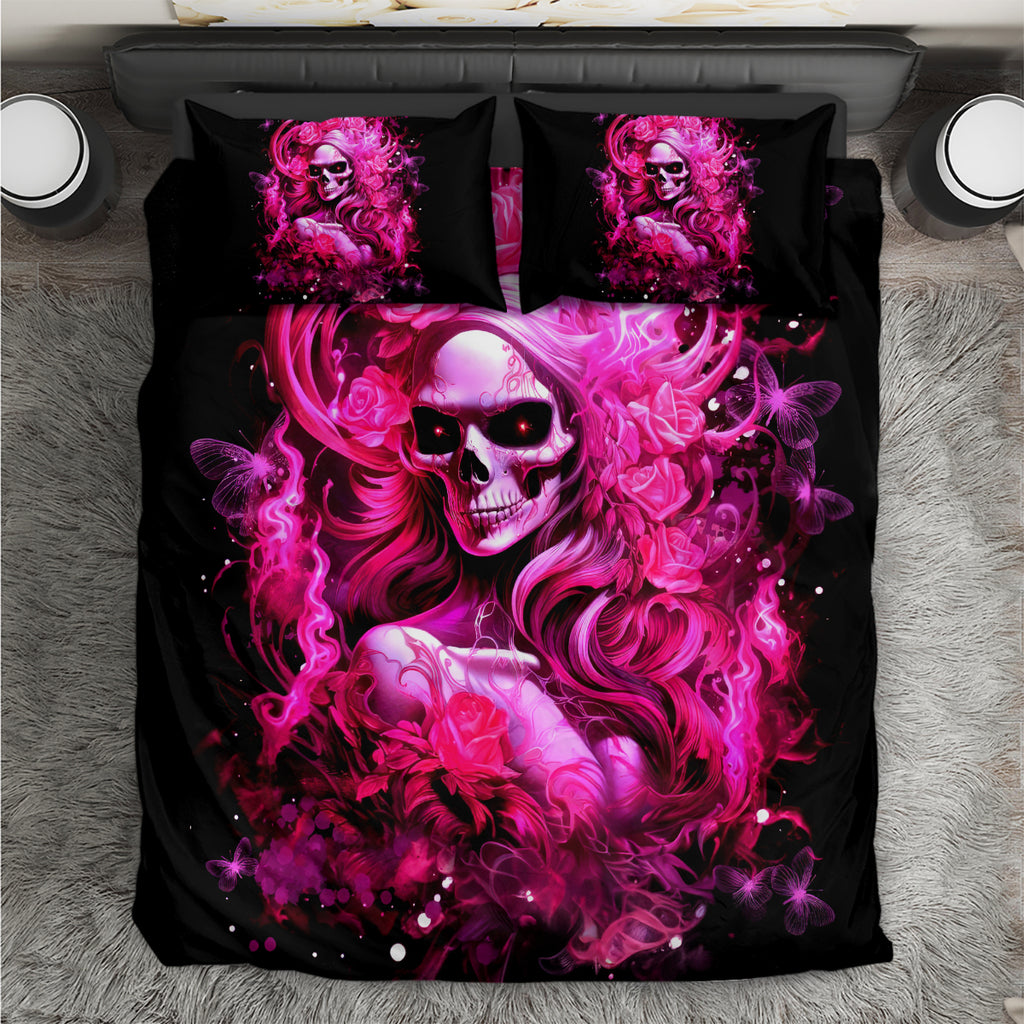 Skull Lady Bedding Set Look Hot Be Cold