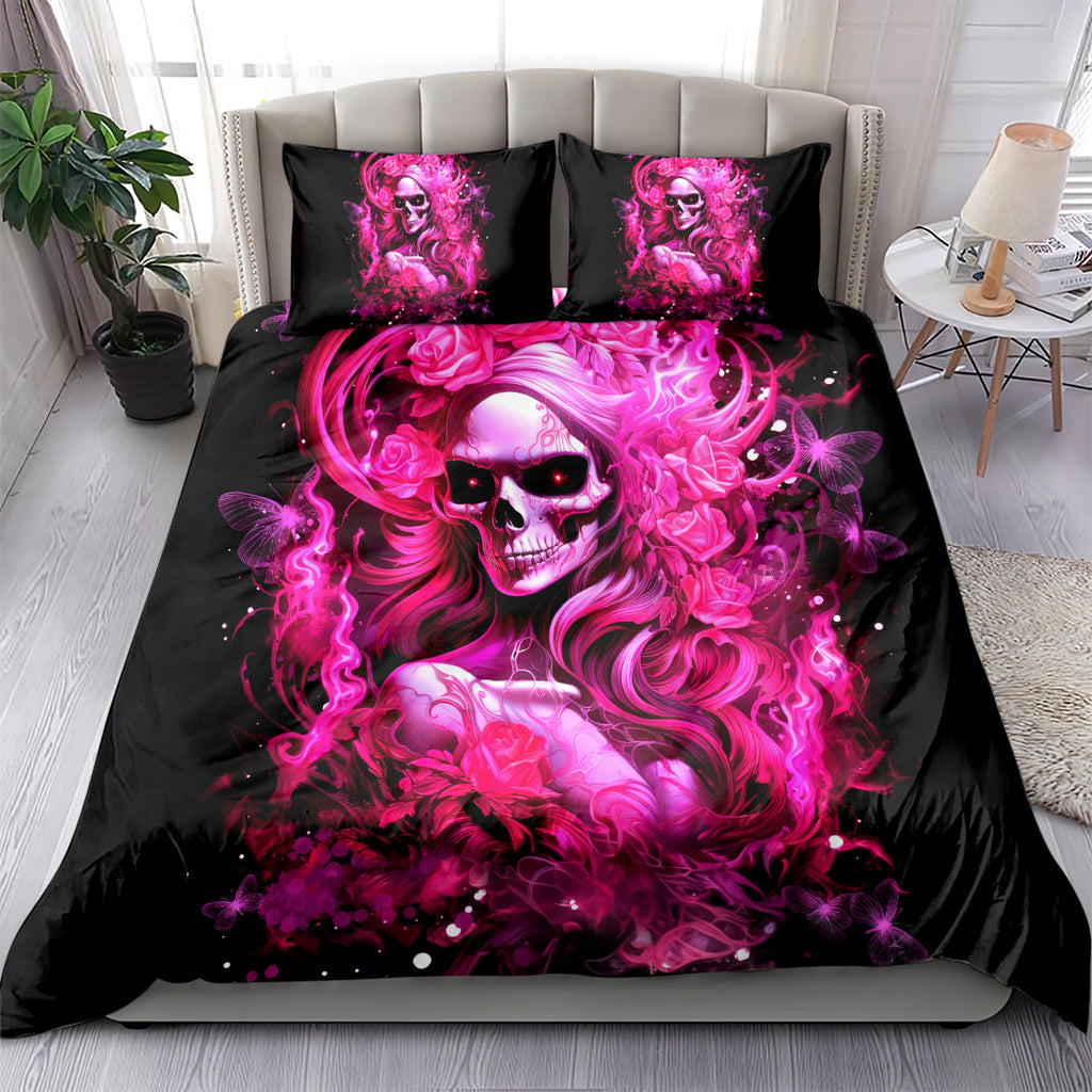 Skull Lady Bedding Set Look Hot Be Cold
