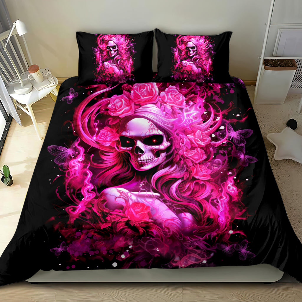 Skull Lady Bedding Set Look Hot Be Cold