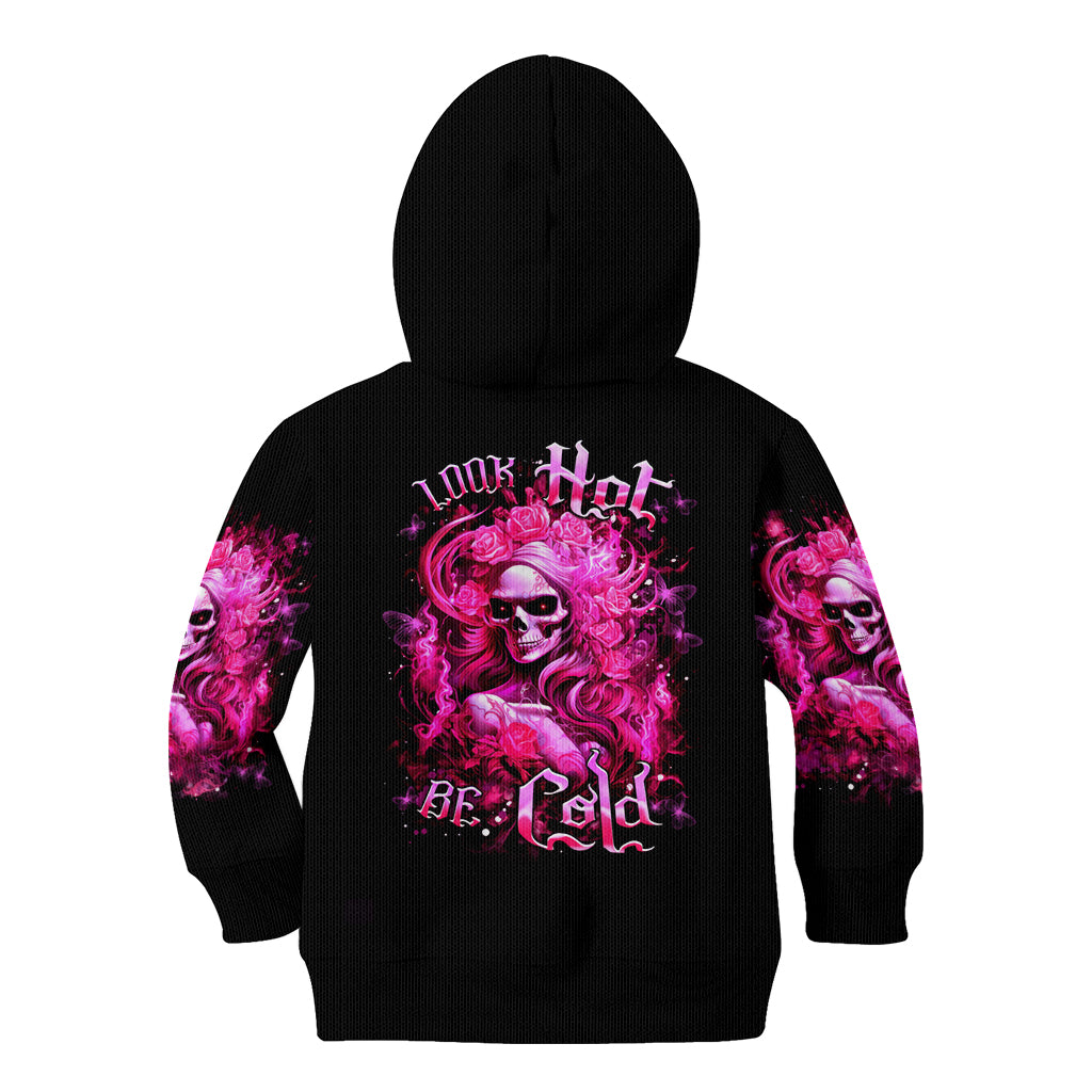 Skull Lady Kid Hoodie Look Hot Be Cold