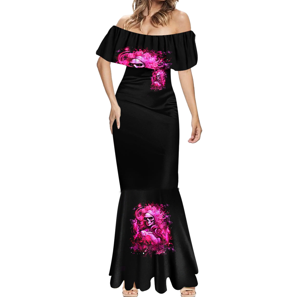 Skull Lady Mermaid Dress Look Hot Be Cold
