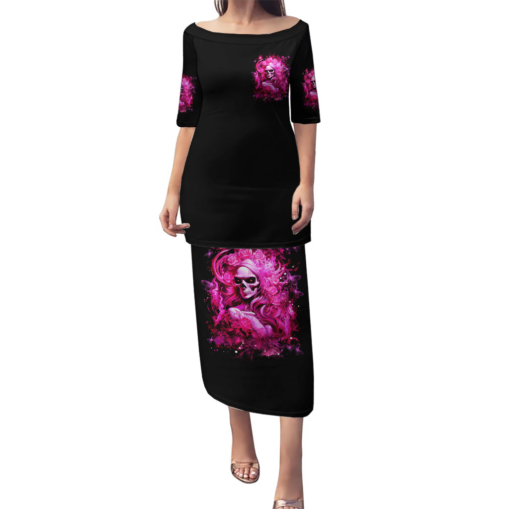 Skull Lady Puletasi Look Hot Be Cold