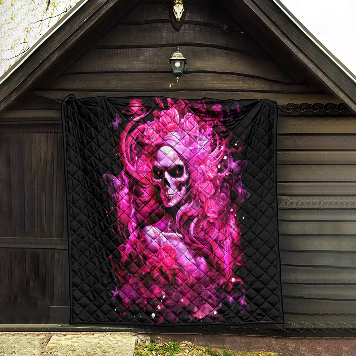 Skull Lady Quilt Look Hot Be Cold