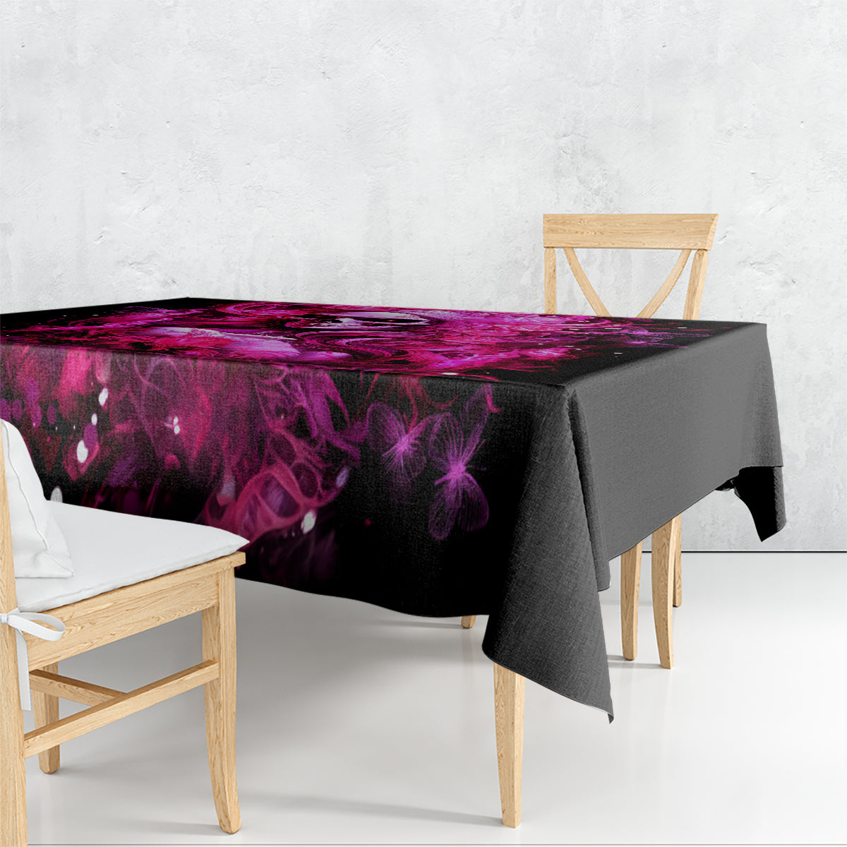 Skull Lady Tablecloth Look Hot Be Cold