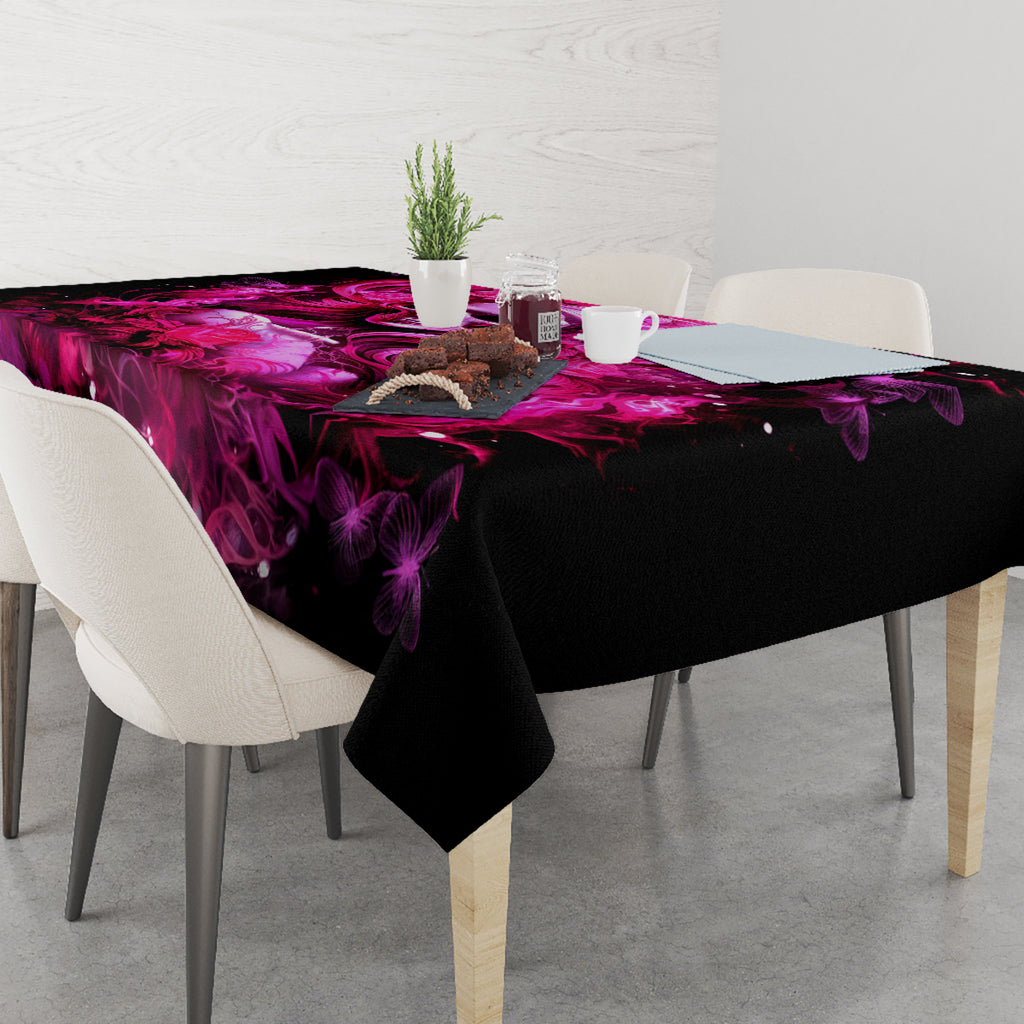 Skull Lady Tablecloth Look Hot Be Cold