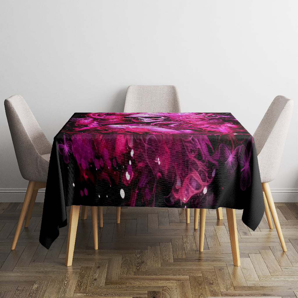 Skull Lady Tablecloth Look Hot Be Cold