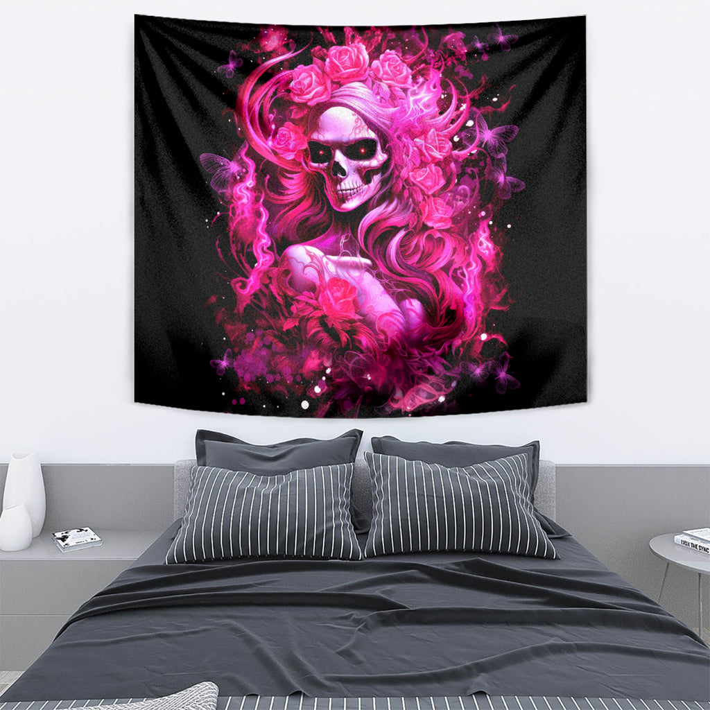 Skull Lady Tapestry Look Hot Be Cold