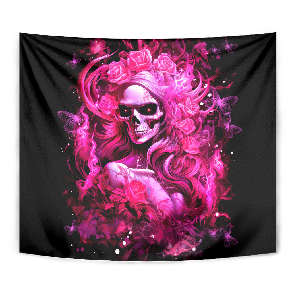Skull Lady Tapestry Look Hot Be Cold