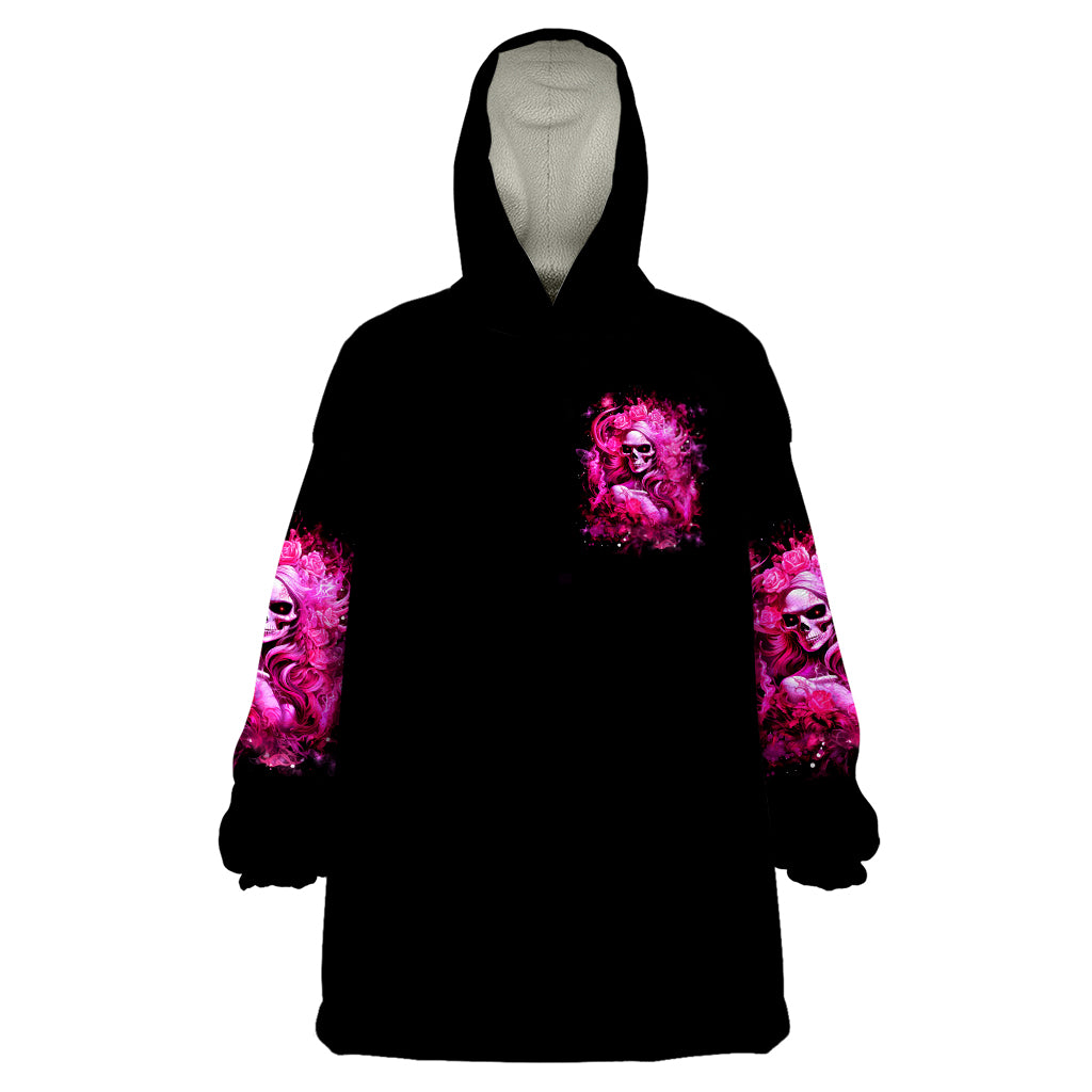 Skull Lady Wearable Blanket Hoodie Look Hot Be Cold