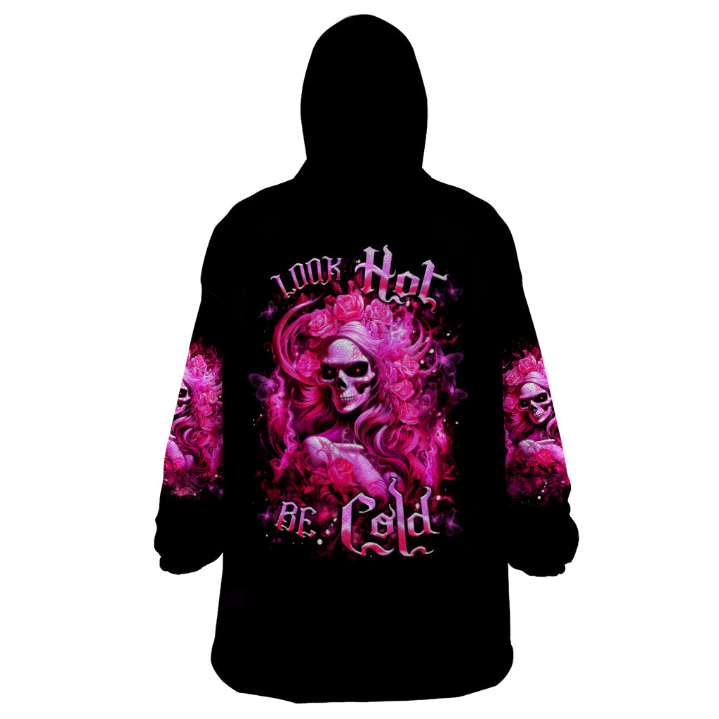 Skull Lady Wearable Blanket Hoodie Look Hot Be Cold