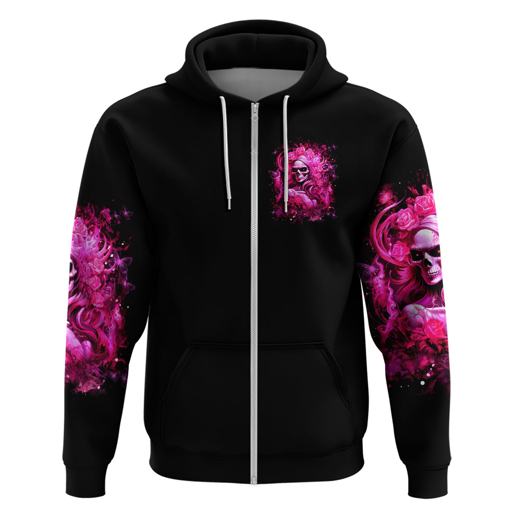 Skull Lady Zip Hoodie Look Hot Be Cold