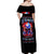 Flame Skull Off Shoulder Maxi Dress My Give A Fuck Is Broken But My Go Fuck Yourself Is Fully Functional