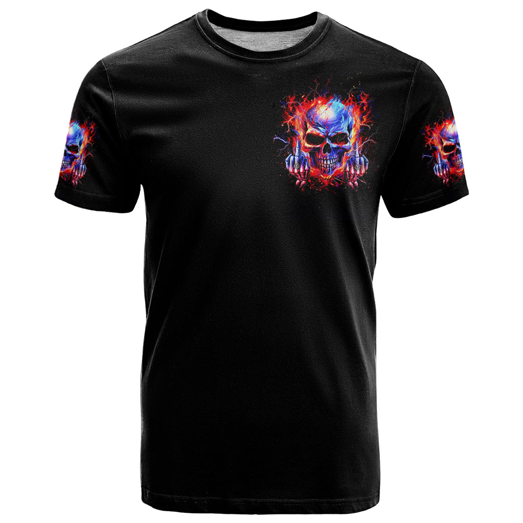 Flame Skull T Shirt My Give A Fuck Is Broken But My Go Fuck Yourself Is Fully Functional