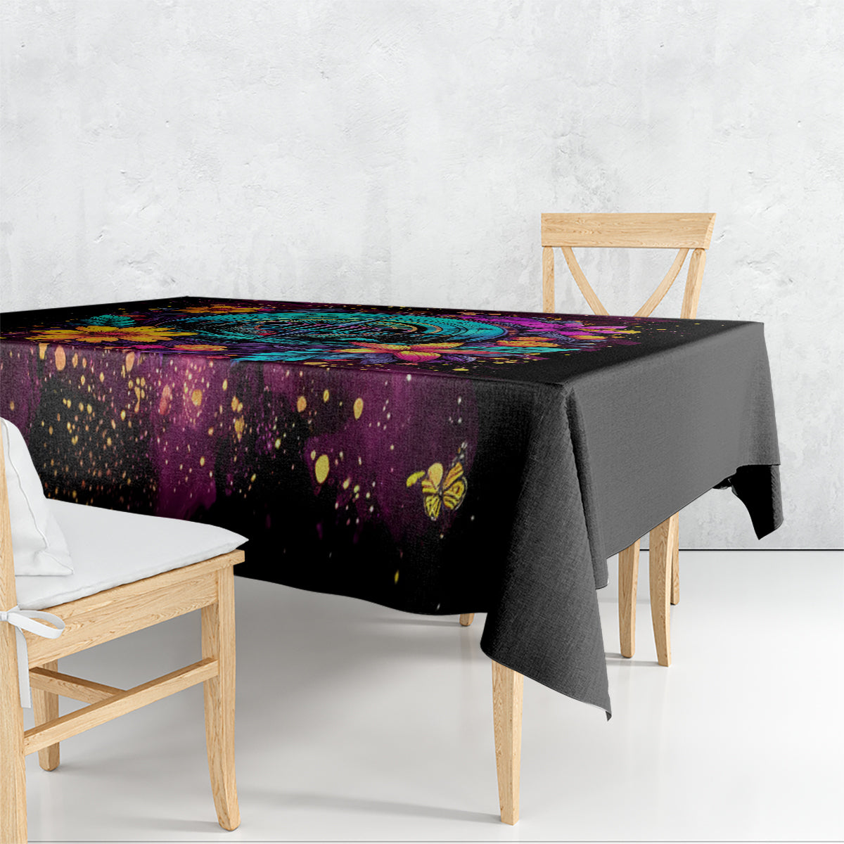 Flower Jeep Tablecloth Not All Who Wander Are Lost