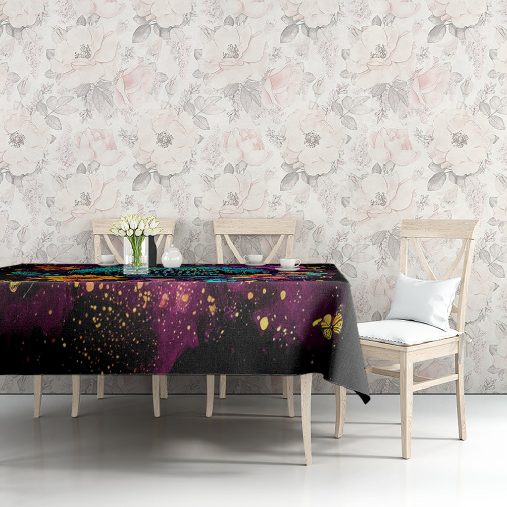 Flower Jeep Tablecloth Not All Who Wander Are Lost