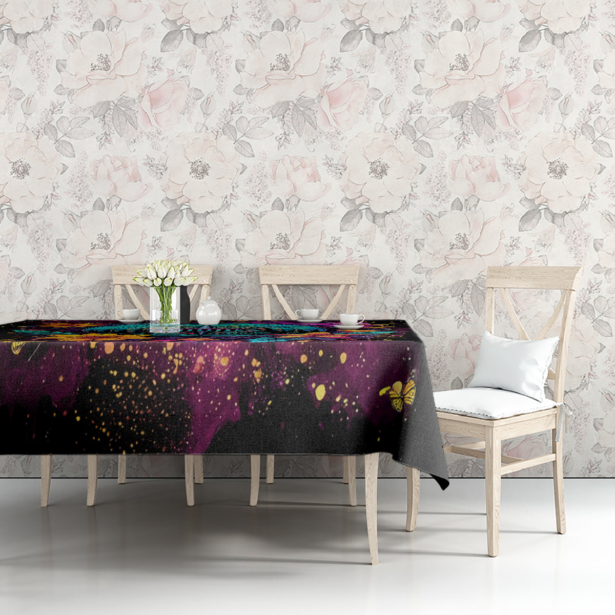 Flower Jeep Tablecloth Not All Who Wander Are Lost