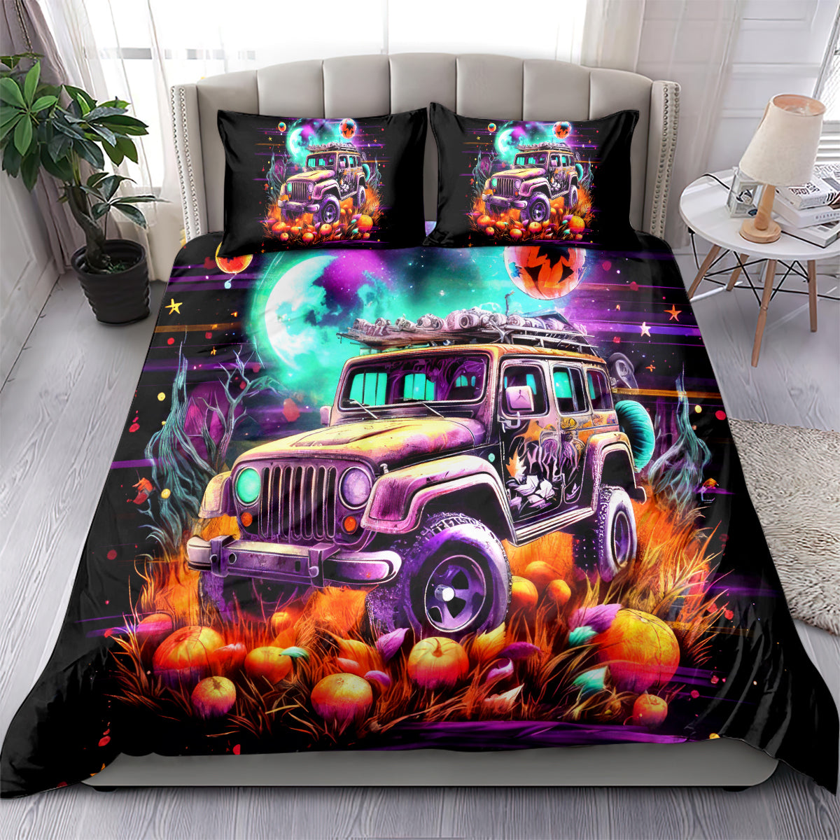 Field Jeep Bedding Set On A Dark Desert Highway Cool Wind In My Hair