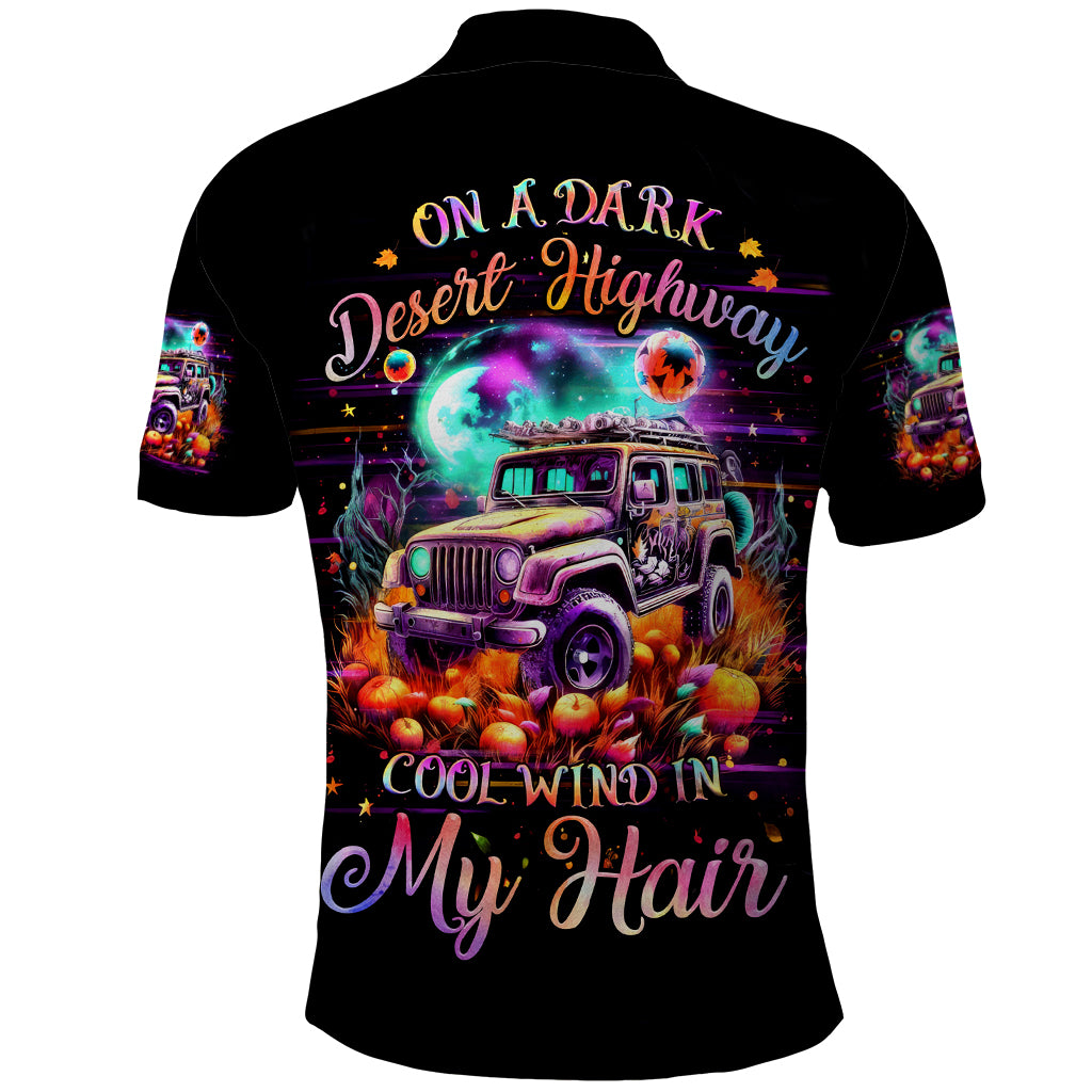 Field Jeep Polo Shirt On A Dark Desert Highway Cool Wind In My Hair