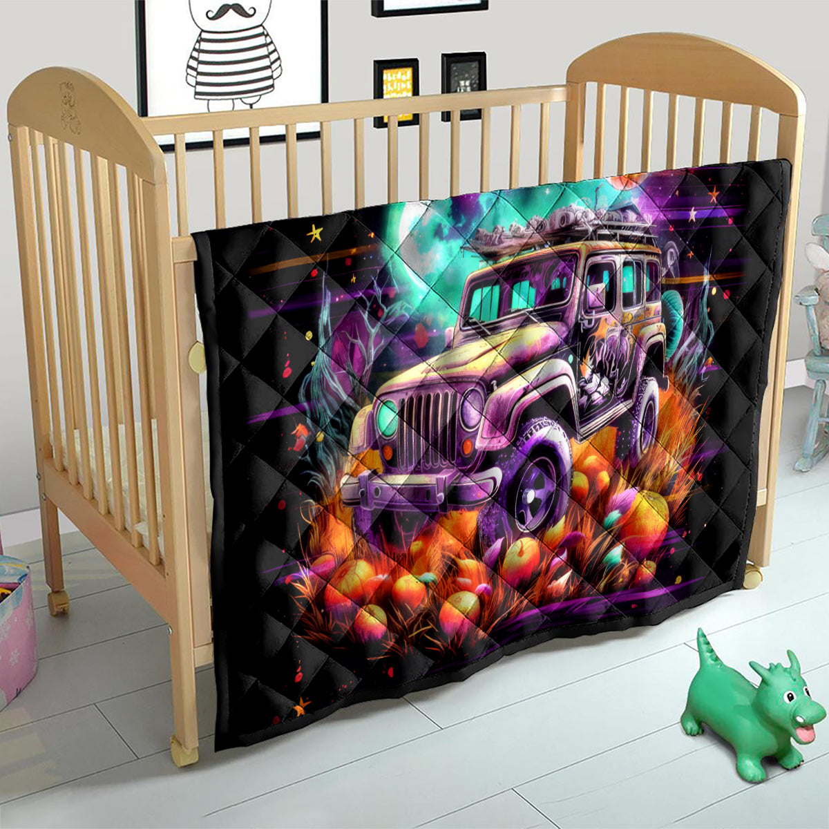 Field Jeep Quilt On A Dark Desert Highway Cool Wind In My Hair