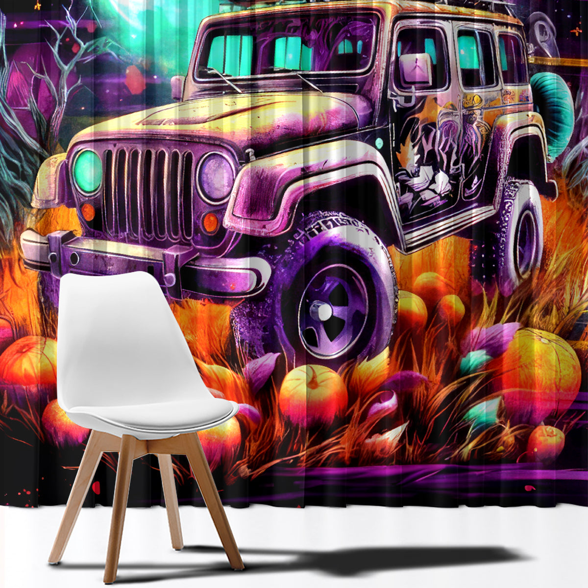 Field Jeep Window Curtain On A Dark Desert Highway Cool Wind In My Hair
