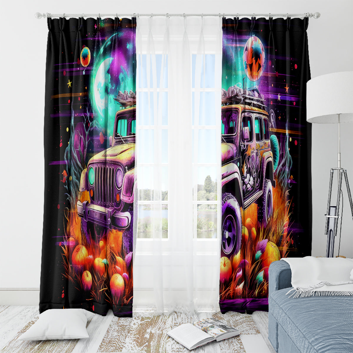 Field Jeep Window Curtain On A Dark Desert Highway Cool Wind In My Hair