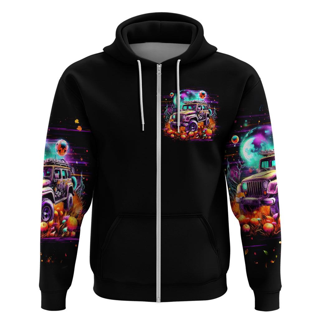 Field Jeep Zip Hoodie On A Dark Desert Highway Cool Wind In My Hair