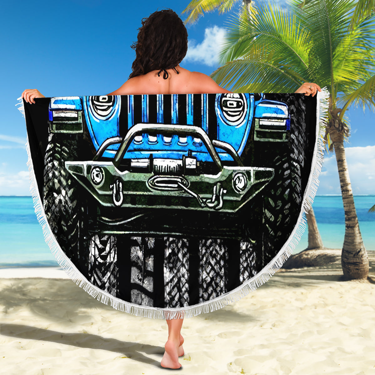 American Jeep Beach Blanket Once Upon A Time I Was An Asshole JKD I Still Am